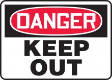 Accuform MADM145VA - Safety Sign, DANGER KEEP OUT, 7" x 10", Aluminum