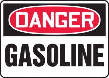 Accuform MCHL241VA - Safety Sign, DANGER GASOLINE, 7" x 10", Aluminum