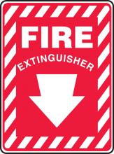 Accuform MFXG417VA - Safety Sign, FIRE EXTINGUISHER, 10" x 7", Aluminum