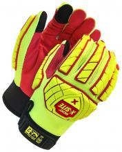 Bob Dale Gloves & Imports Ltd 20-1-10623-L - Performance Glove Hi-Viz/Red Cut & Impact Resistant