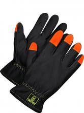 Bob Dale Gloves & Imports Ltd 20-1-10761-L - Oil Resist Goatskin Driver Cut Resist Liner Hi-Viz Fingers