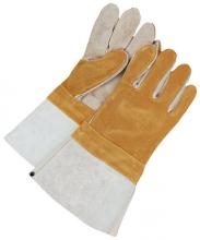 Bob Dale Gloves & Imports Ltd 60-1-1500-L - Welding Glove Split Leather Gauntlet Kevlar® Sewn Gold