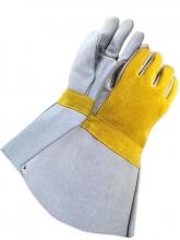 Bob Dale Gloves & Imports Ltd 64-9-AG-7-W - Welding Glove Split Leather Gauntlet Fully Lined Ladies