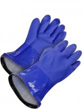 Bob Dale Gloves & Imports Ltd 99-1-820BD-10 - Coated PVC Triple Coated Gauntlet Blue Beaded Cuff