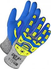 Bob Dale Gloves & Imports Ltd 99-1-9792-10 - Grey HPPE Blue Sandy Nitrile Palm Impact
