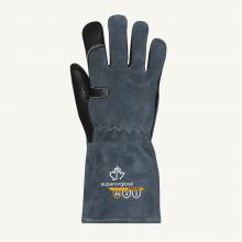 Superior Glove 398KGLBGL-M - LADIES DLX WELDER BLK COWGRN