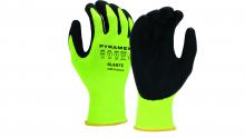 Pyramex Safety GL607CHTS - Foam Nitrile 13g HPPE HiVis Lime A4 Cut- Hang Tagged -Small