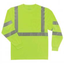 Ergodyne 21702 - 8391 S Lime Class 3 Hi-Vis Long Sleeve Shirt