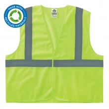Ergodyne 21981 - 8205HL-ECO XS Lime Class 2 Safety Vest Recycled