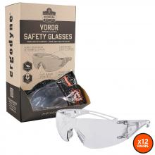 Ergodyne 58101 - VORDR 12-pack Clear Lens Safety Glasses - Frameless