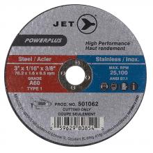 Jet - CA 501062 - 3 x 1/16 x 3/8 A60 POWERPLUS T1 Cut-Off Wheel